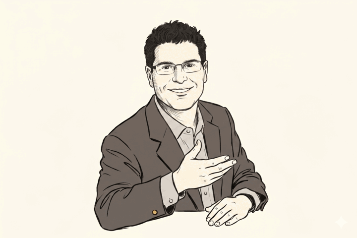 Caricature of Miles